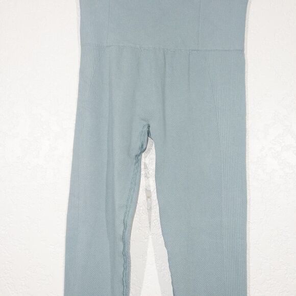 Gymshark‎ Stormy Turquoise Power Down Leggings Size XS - Picture 6 of 10